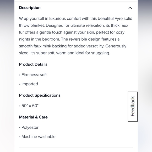 NWT Frye Faux Fur Throw Blanket, gorgeous green - Picture 5 of 5